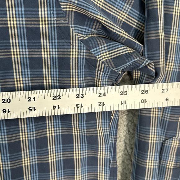 Brooks Brothers Mens Shirt L Blue Tan Plaid Button Down Long Sleeve - Picture 4 of 7